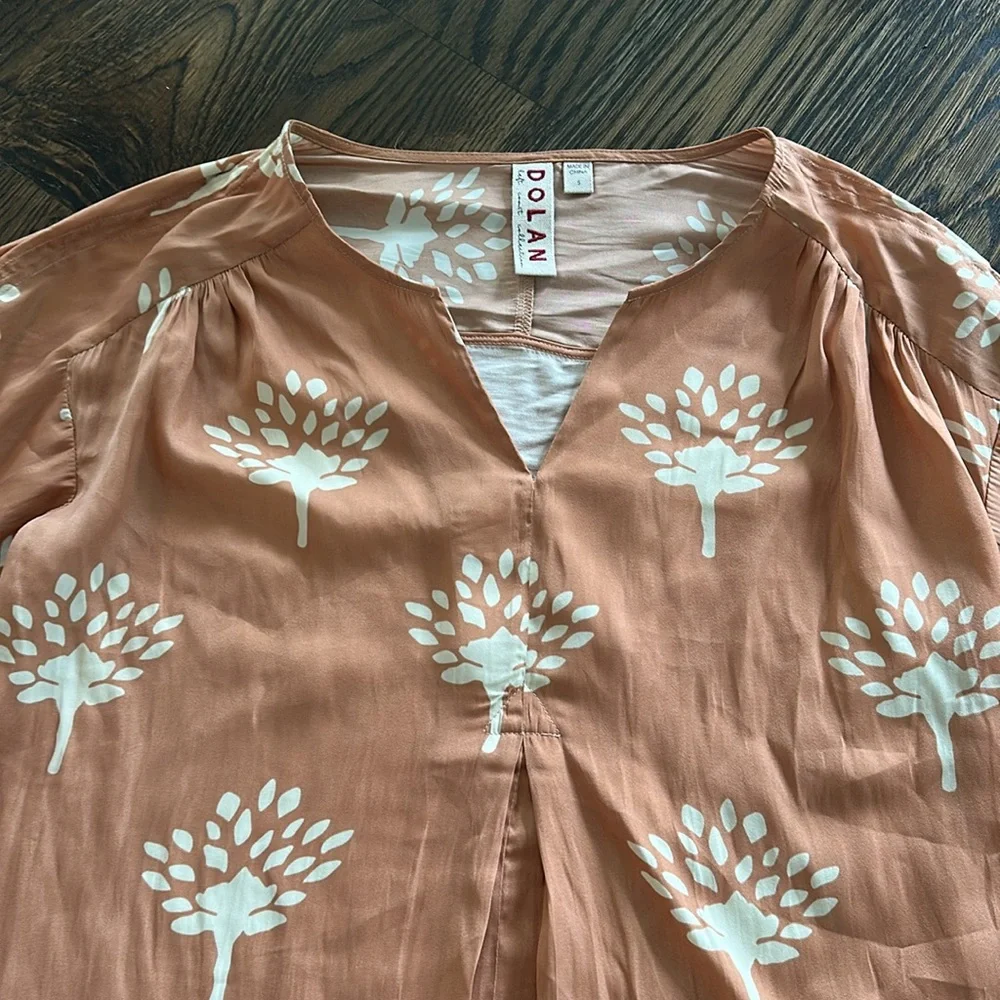 Anthropologie Women's Orange Floral Top - Picture 2 of 3
